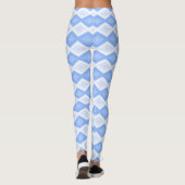 Leggings Pale blue diamond pattern (Dos)