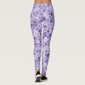 Leggings Pale Lilas Et Violet Pavé Patchwork Terrazo Pa (Dos)