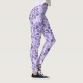 Leggings Pale Lilas Et Violet Pavé Patchwork Terrazo Pa (Droite)