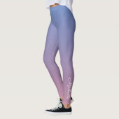 Leggings Pale rose et bleu dégradé ombre (Gauche)