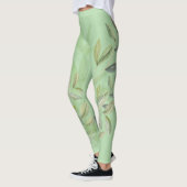Leggings Pale vert classique et feuillage (Gauche)