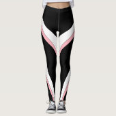 Leggings Palisade dessine un flux de ruban rose (Devant)