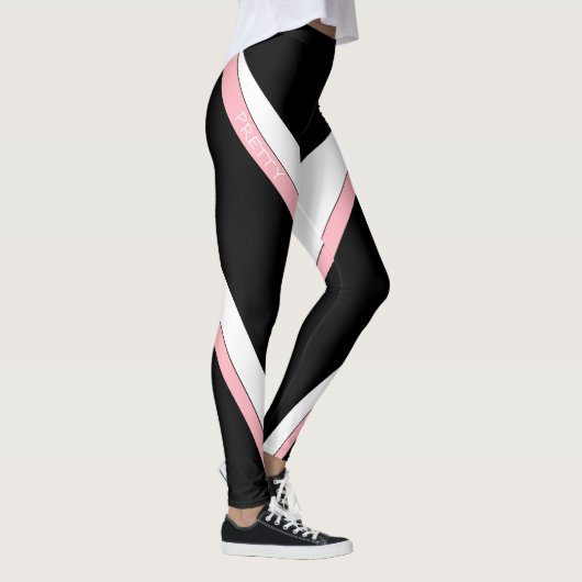 Leggings Palisade dessine un joli flux de ruban rose (Droite)