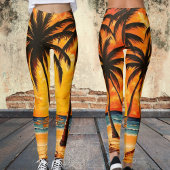 Leggings Palm Tree Beach Tropical