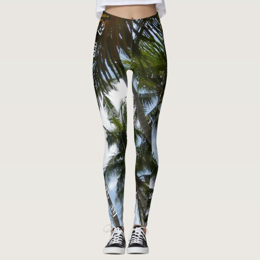 Leggings Palm Trees Beach Life Leging (Devant)