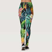 Leggings Palme d'ananas Motif sans joint (Dos)