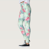 Leggings Palmettes et flamants (Gauche)
