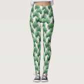 Leggings Palmetto Fan Palm Tree Feuille Botanique Tropical (Devant)