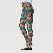 Leggings Palmier de Noël Whimsical Tropical Beach Vivid (Gauche)