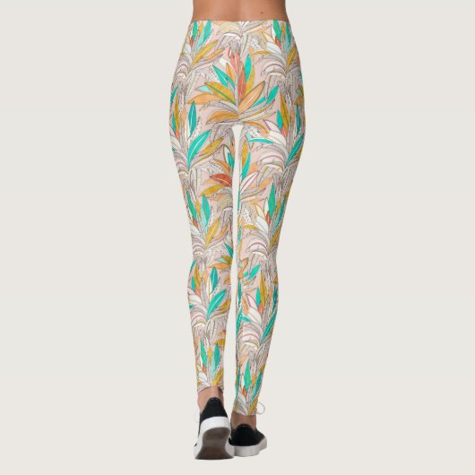 Leggings palmier doré (Dos)