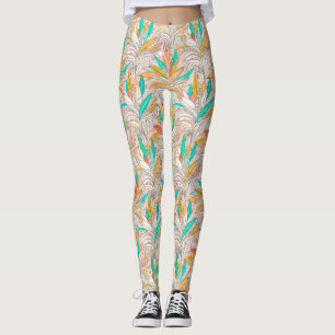 Leggings palmier doré