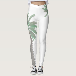 Leggings Palmier Stylisé Pastel Green Tropical