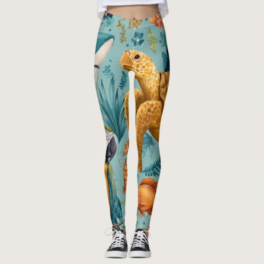 Leggings Palmier Tropical (Devant)