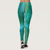 Leggings Palmier Tropical Feuille Jungle Green (Dos)