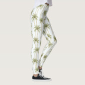 Leggings Palmiers blancs verts tropicaux (Droite)
