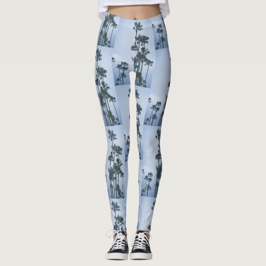 Leggings Palmiers d'été (Devant)