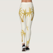 Leggings Palmiers d'or : Textile Tropical. (Dos)