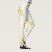 Leggings Palmiers d'or : Textile Tropical. (Droite)