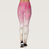 Leggings Palmiers tropicaux Peach Or Pink Ombre (Dos)