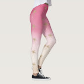 Leggings Palmiers tropicaux Peach Or Pink Ombre (Droite)