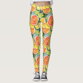 Leggings Pamplemousse, citrons, limons et oranges agrumes (Devant)
