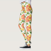 Leggings Pamplemousse et citrons Aquarelle Citrus (Gauche)