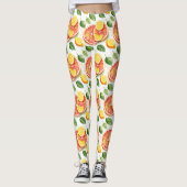 Leggings Pamplemousse et citrons Aquarelle Citrus (Devant)