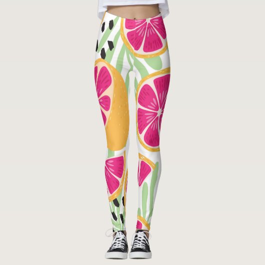 Leggings Pamplemousse & Feuilles : Vintage tropical (Devant)