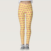 Leggings Pamplemousse rose Jaune Citrus Fruit de raisin (Devant)