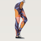 Leggings Pamplemousse Vintage, Motif de fruits tropicaux. (Droite)