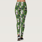 Leggings Panda avec le motif en bambou d'aquarelle (Dos)