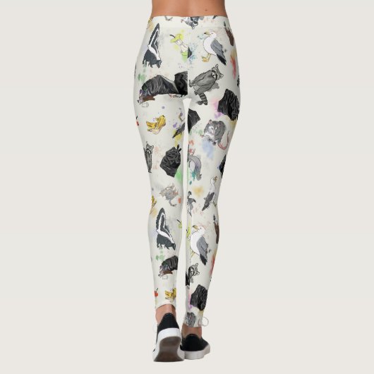 Leggings Panda et amis des ordures (Dos)