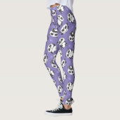 Leggings Panda mignon patte fond bleu (Gauche)