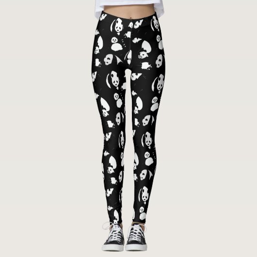 Leggings Panda motif Black BG (Devant)