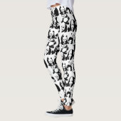 Leggings Panda motif White BG (Gauche)