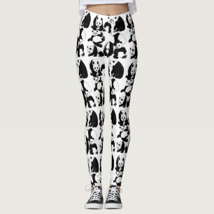 Leggings Panda motif White BG