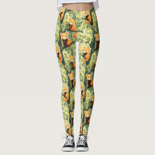 Leggings Panda rouge