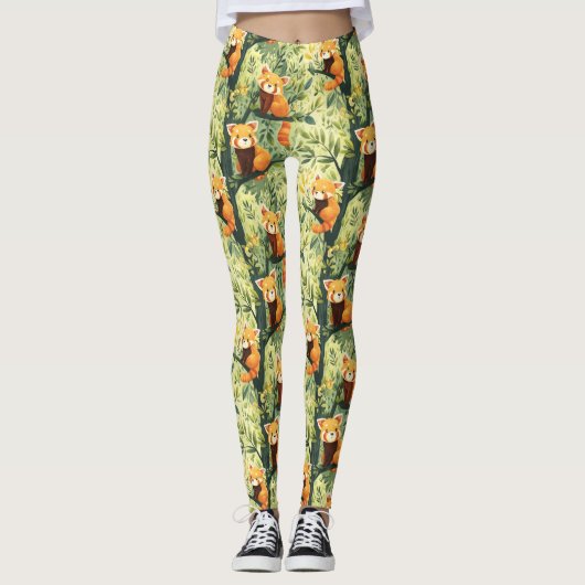 Leggings Panda rouge (Devant)