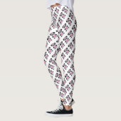 Leggings Pandas mignons aux coeurs roses (Gauche)