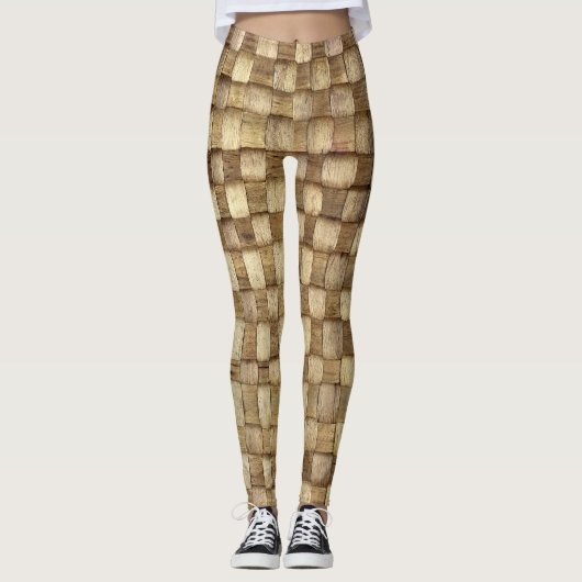 Leggings Panier d'artisanat Texture sans couture (Devant)