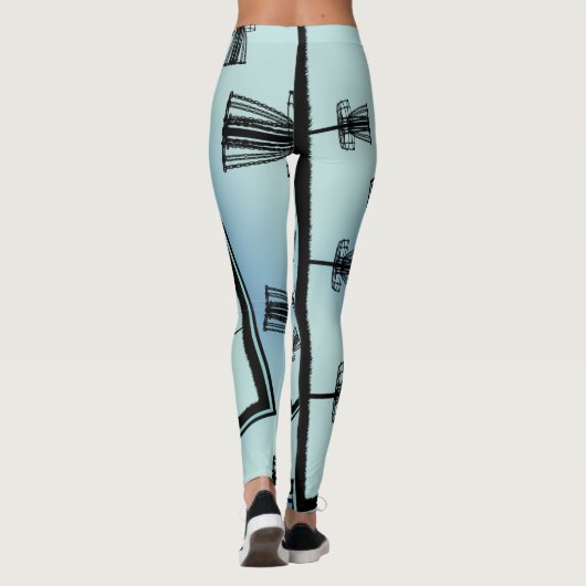 Leggings Paniers de golf de disques tournants (Dos)