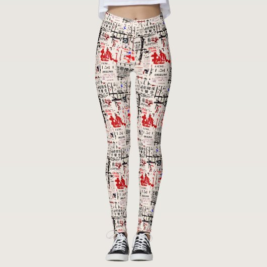 Leggings Panneau d'affichage déchiré étranger (Devant)