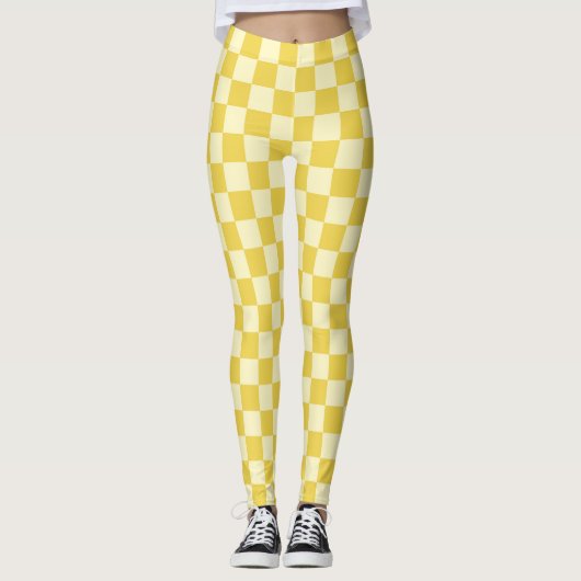 Leggings Panneau de contrôle jaune beurre (Devant)