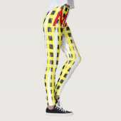 Leggings Panneau de contrôle Jaune Noir ajouter nom nom mon (Droite)