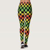 Leggings Panneau de contrôle Rasta Ombre jaune rouge (Dos)