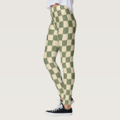 Leggings Panneau de contrôle vert et beige clair (Gauche)