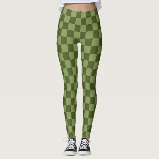 Leggings Panneau de contrôle vert Moss (Devant)