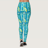 Leggings panneau de plage bleu (Dos)
