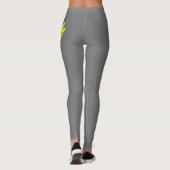 Leggings Panneau Énergie Power Yellow Line (Dos)