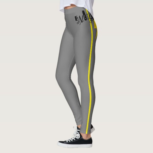 Leggings Panneau Énergie Power Yellow Line (Gauche)